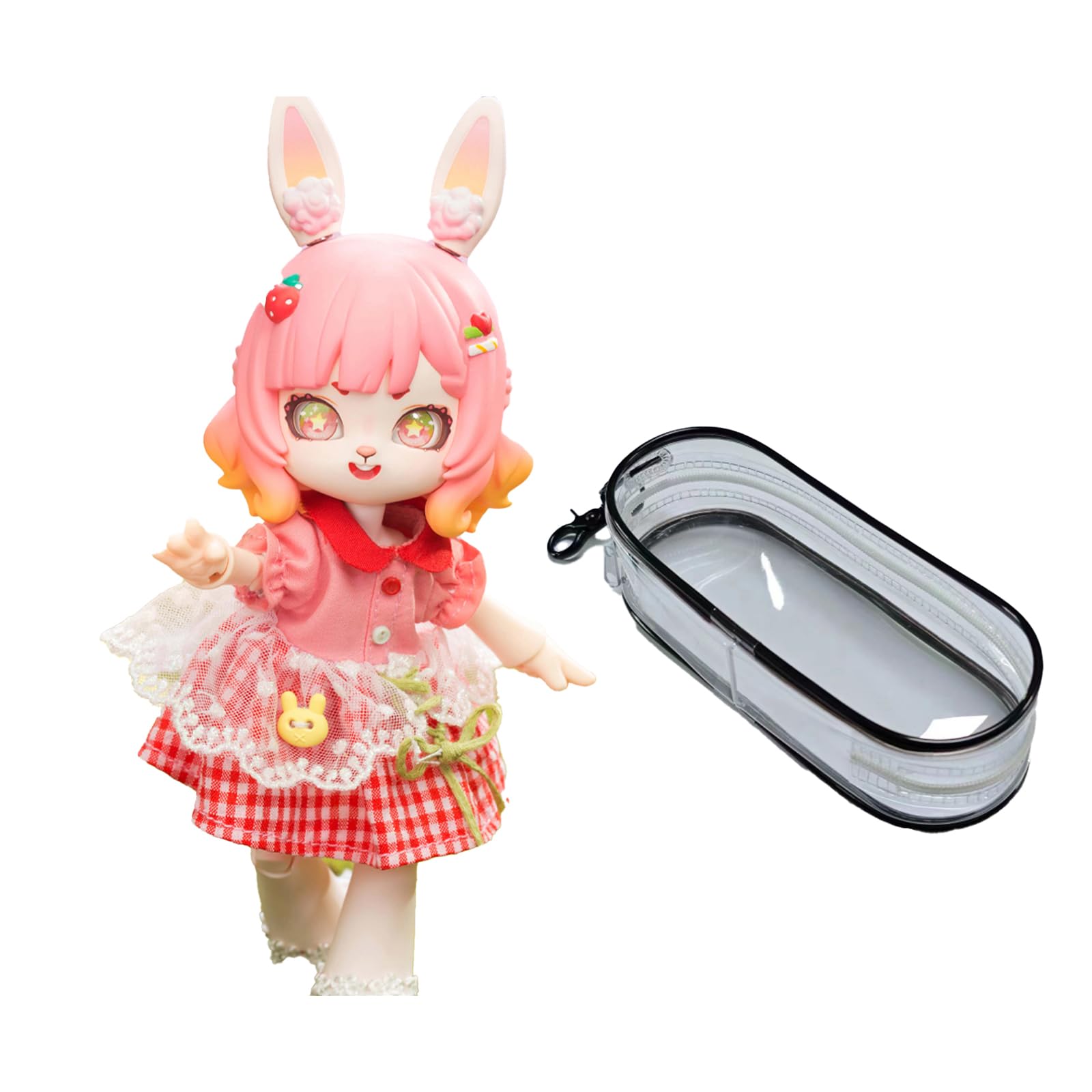 BJD Doll Blind Box with Outdoor Bag for Display,BJD Doll with Keychian Bag for Backpack,Cute 1/12 BJD Doll Collectable Dress Up Doll for Girls Birthday Party Gift