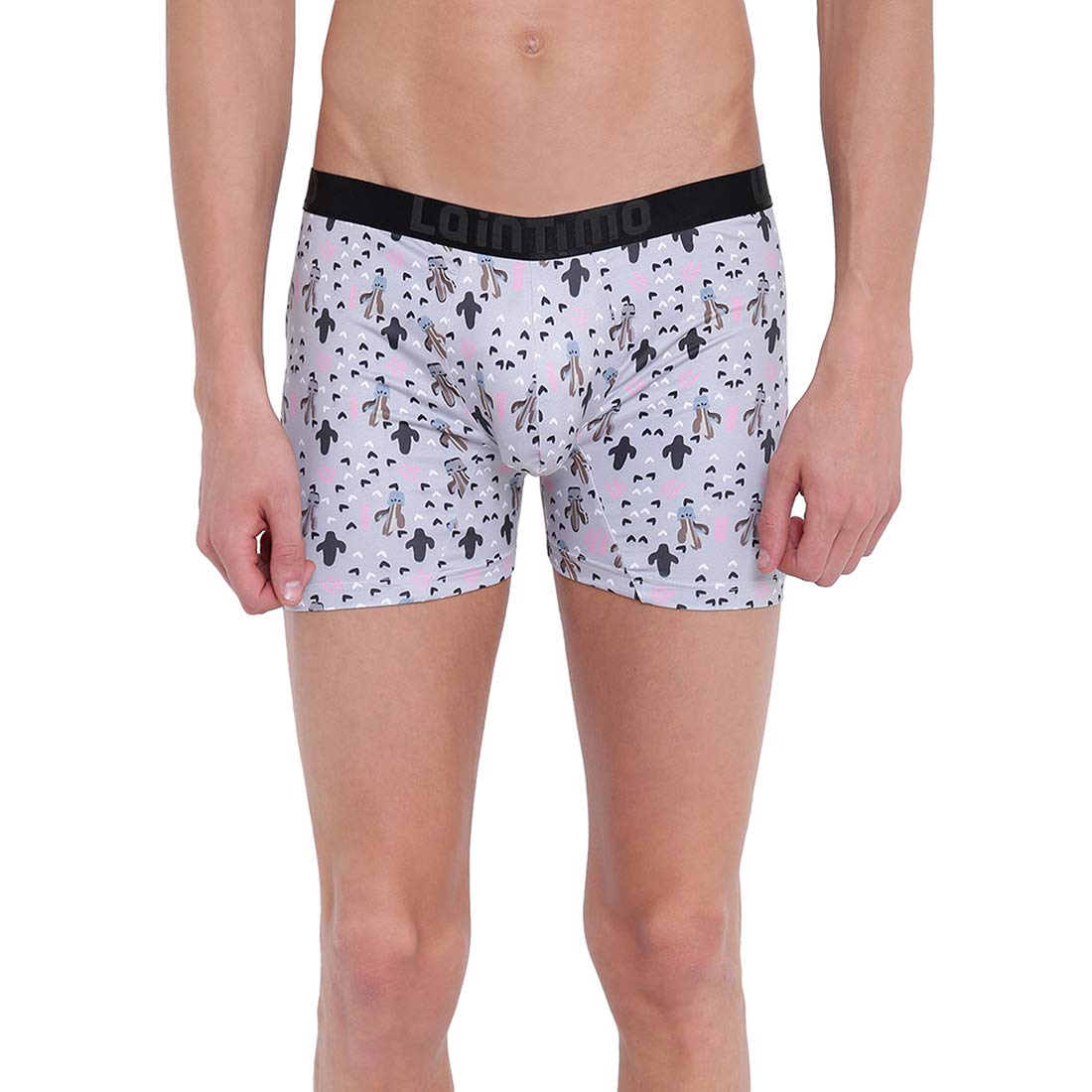 La IntimoMen's Polyester Spandex Single Layered Trunk Underwear