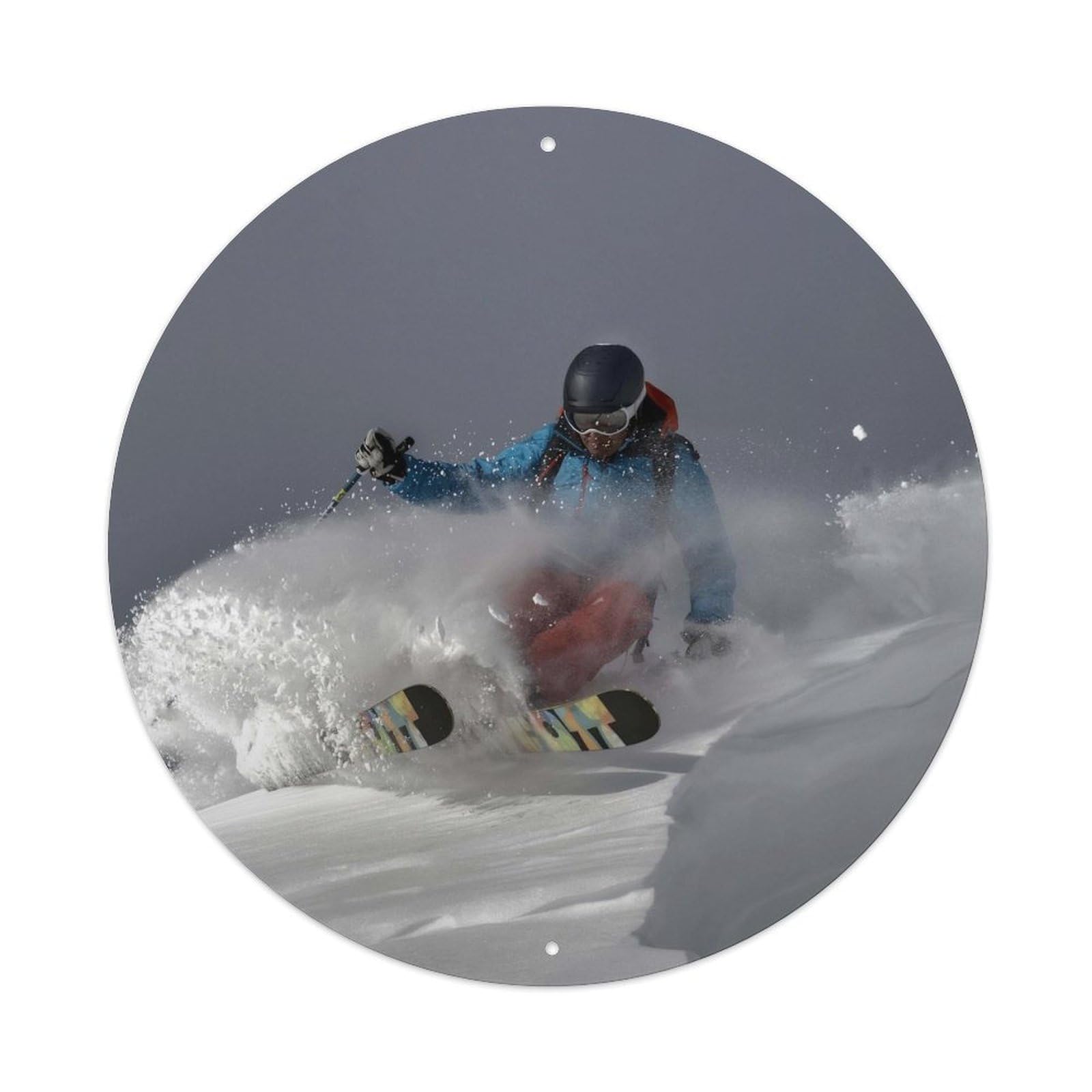 Skiing Extreme Sports Mountain Snow Action Metal Tin Sign