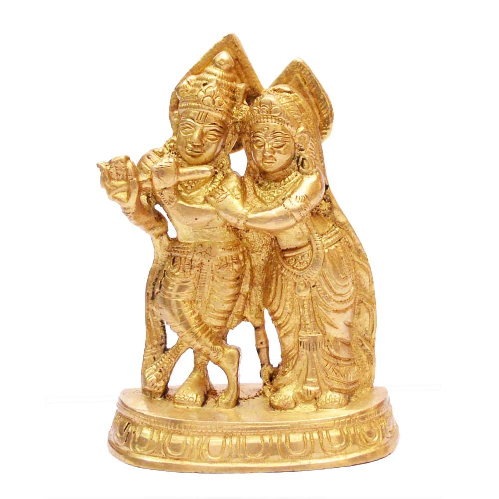 Buy Indian Arts Shop Radha Krishna Brass (3.56 cm x 7.11 cm x 10.16 cm