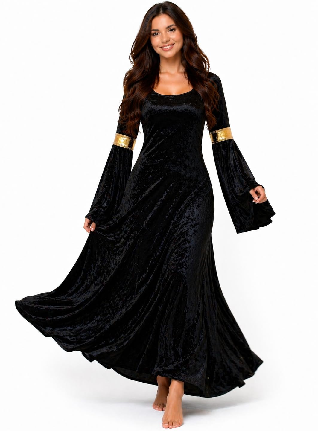 MAYLYNN 10923-M - Costume de rêve d'Elbe médiéval, taille XXL, noir