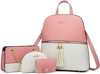 4 pezzi/set Donne Moda Zaino Set Donne Spalla Borsa A Tracolla Set Cuoio DELL'UNITÀ di elaborazione Del Raccoglitore Della Frizione Delle Donne Regali