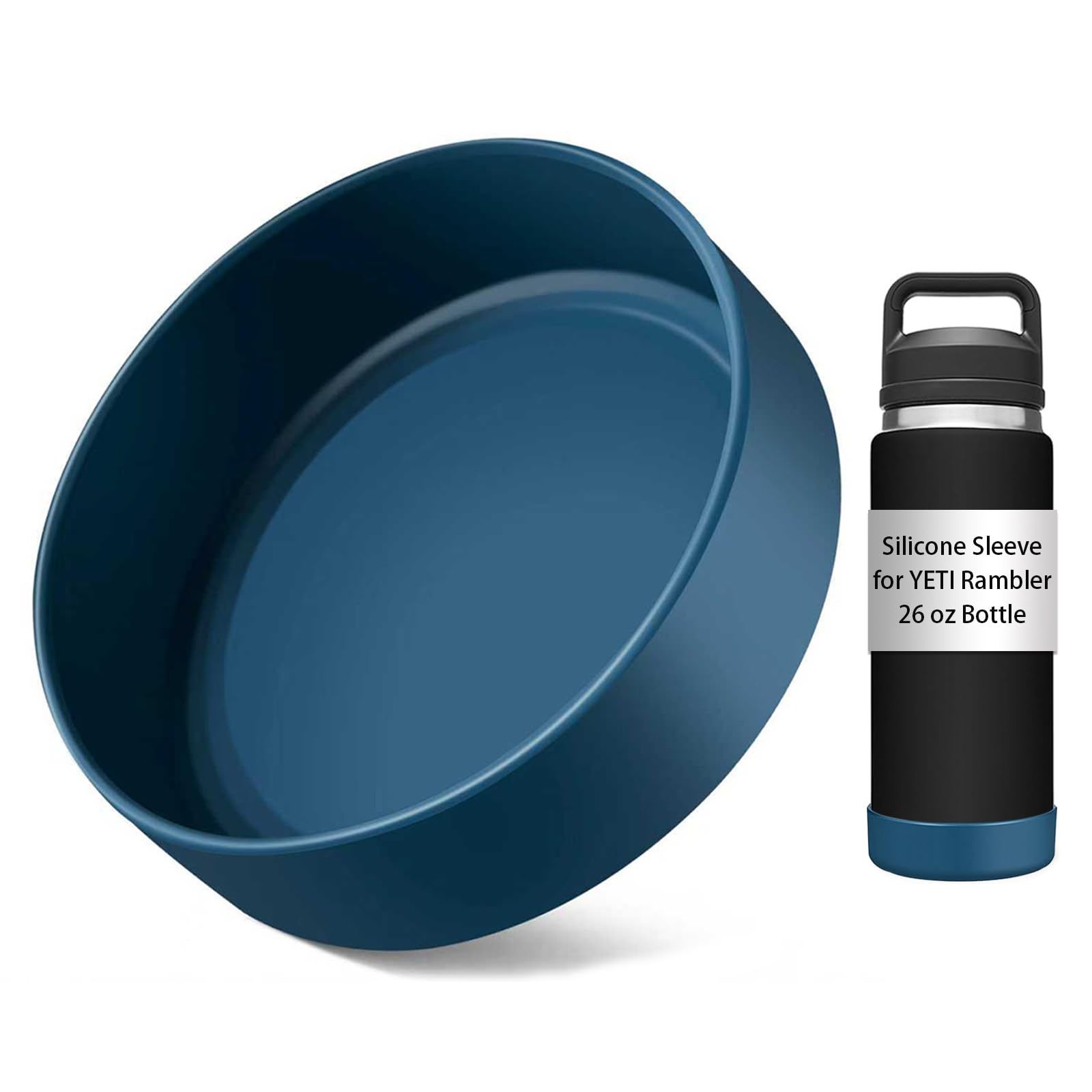 VGHNQ Silicone Sleeve for YETI, Owala Water Bottles, Bottom Boot for YETI 26 OZ, Boot Cover for Owala 32OZ, Boots Rambler Water Bottle Accessories (Blue, Fits YETI 26 OZ Bottle/Owala 32 OZ) — image 1