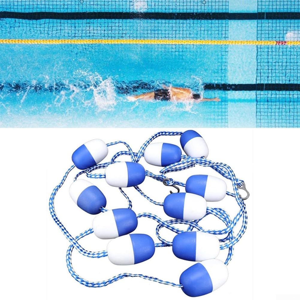 Ligne de séparation de piscine de 5 m, corde de séparation flottante de 7 cm