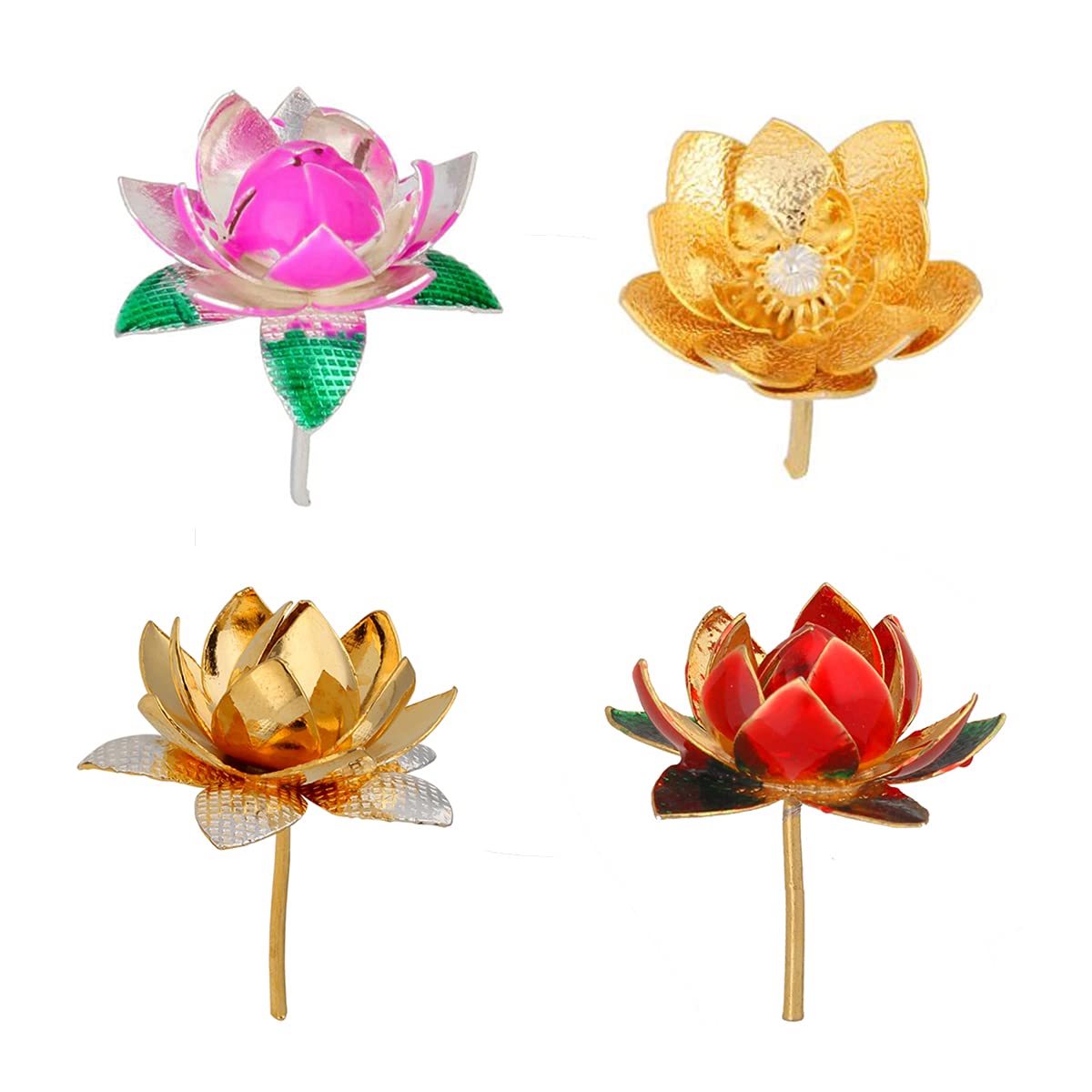 Buy Sri Jagdamba Pearls Set of 4 Lotus Flowers Online at Low