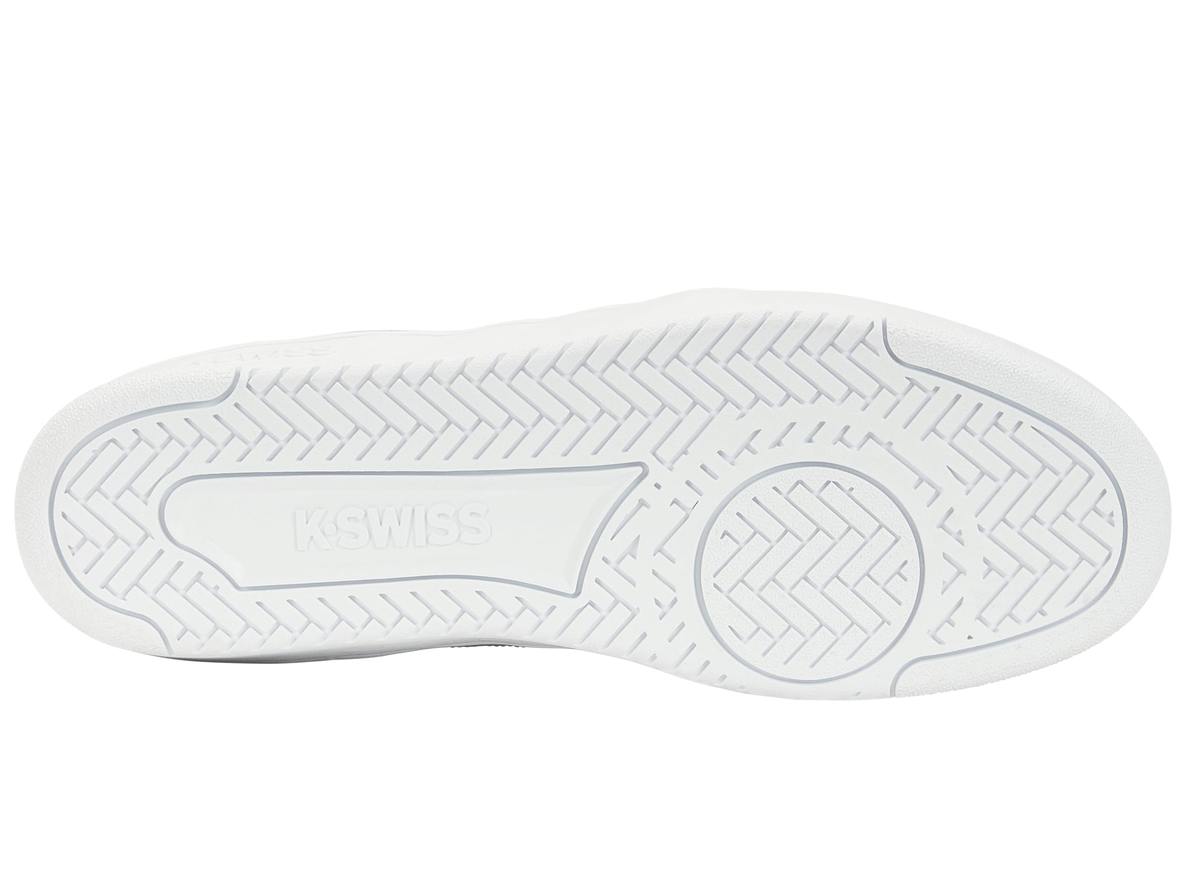 K-Swiss Court Palisades Herren Turnschuh , White Gray Black, 43 EU