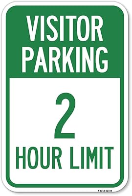 SignMission Visitor Parking Sign Visitor Parking 2 Hour Limit | 12