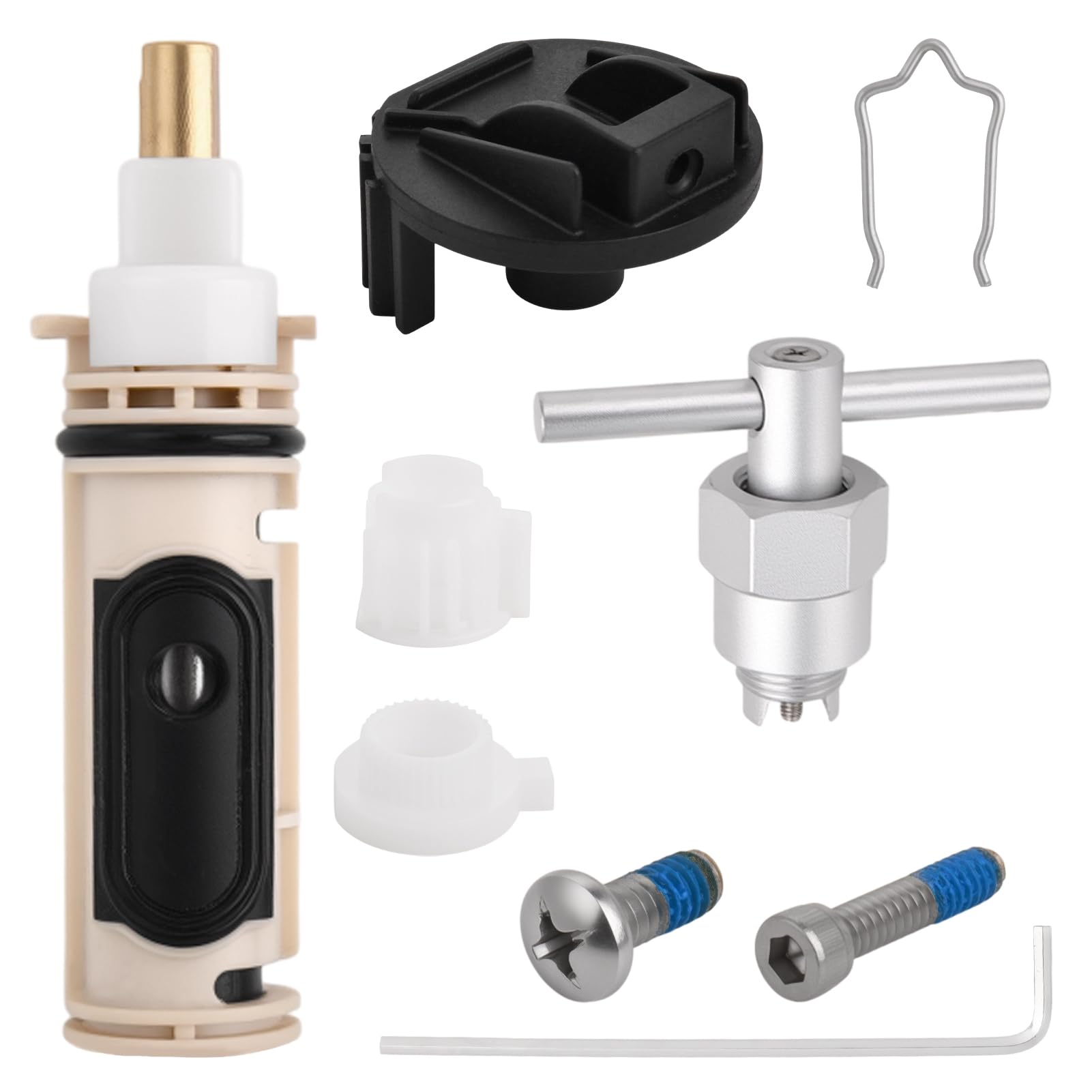 INJOYTEC Tub Shower Cartridge Replacement Kit Compatible with Moen 1222 Series, Replacements Compatible with Moen Tub Shower, Metals & Plastics, Handle Faucets Bathtub Cartridge Replacement Tool