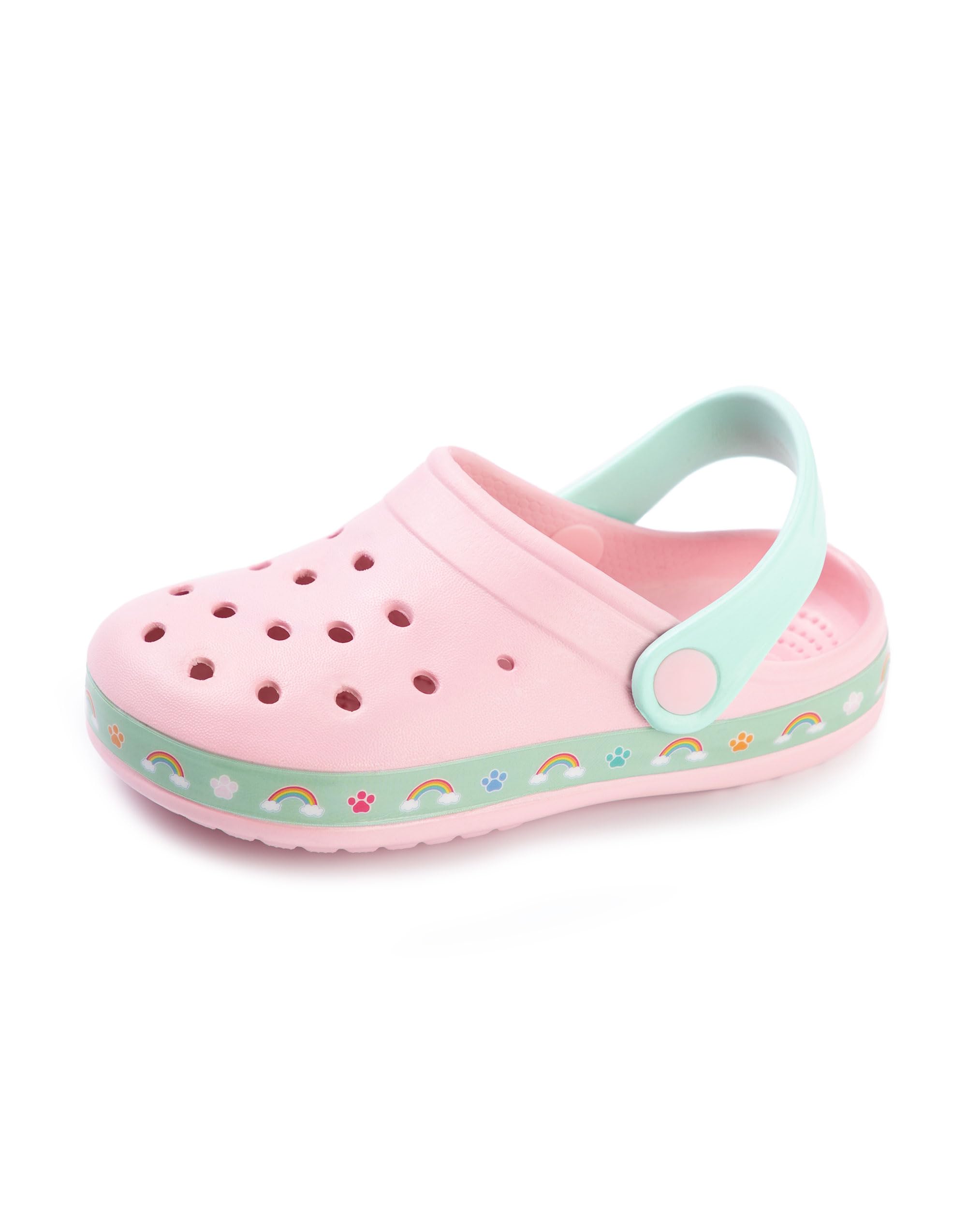 Skye & Everest Girls Clogs | Pink Kids Slip On Footwear with Puppy Novelty Charms Sandals