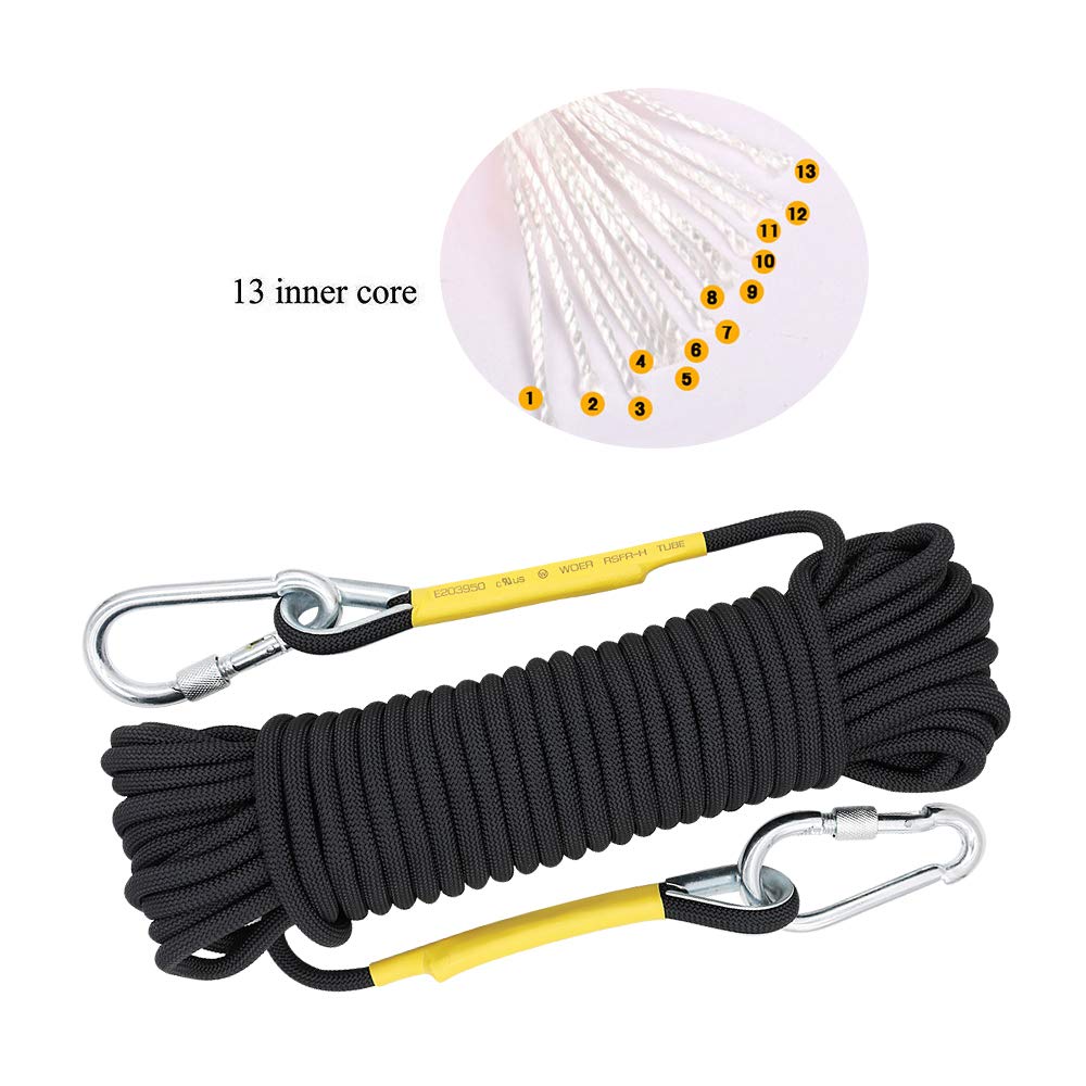 X XBEN Outdoor Climbing Rope 10M(32ft) 20M(64ft) 30M(96ft) 50M(160ft) 70M(230ft) 152M(500FT