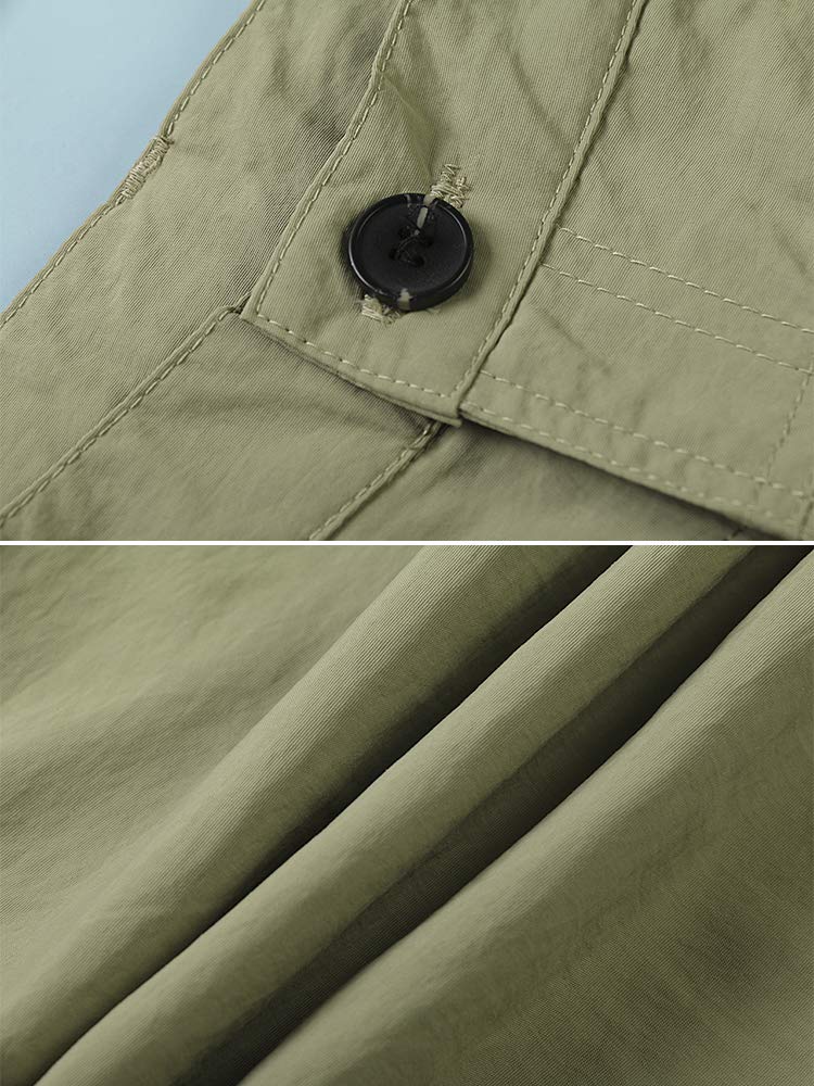 Aeslech Pantalon Cargo à Enfiler pour Enfant - Séchage Rapide Poids léger - pour Randonnée, Camping, Pêche