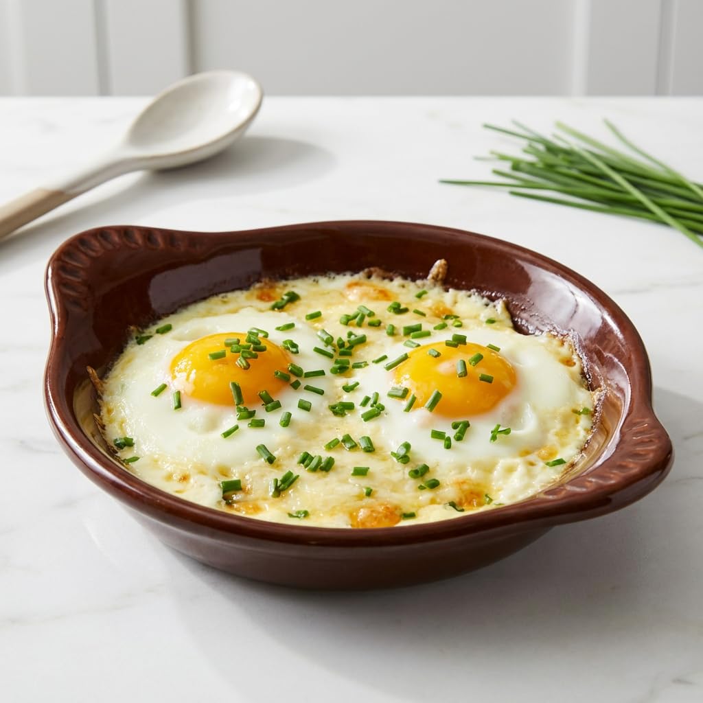 Tuxton China DMN-0902 Shirred Egg, 9 oz., 7-3/4" x 6-1/8" x 1" H, Round, Microwave and Dishwasher Safe, Oven Proof, Fully Vitrified, Ceramic, DuraTux, Mahogany, Pack of 12