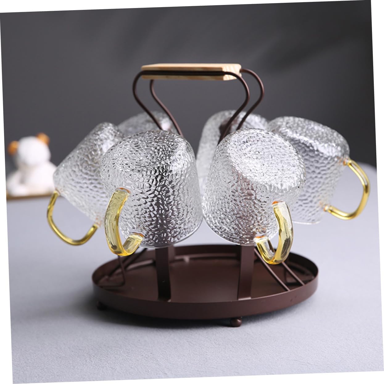 Holibanna Creative Cup Drying Rack Drain Pan Mug Holder for Home Cafe and Restaurant Storage