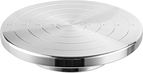 Yncotte Rueda de cerámica de 7 pulgadas, rueda de bandas de doble cara, rueda giratoria de aleación de aluminio, rueda de escultura de metal