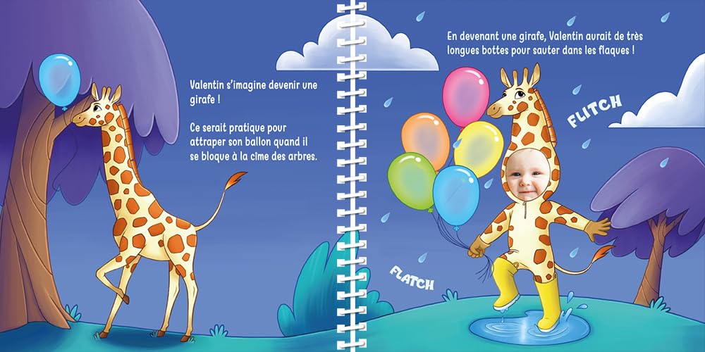 Livre personnalisé pour Enfant avec prénom et Photo | en Route pour la Savane | Cadeau Original