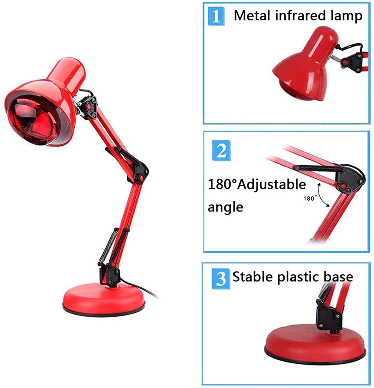 Lámpara De Calefacción para Fisioterapia, Alivio del Dolor para La Salud, Lámpara para El Hogar De Fisioterapia, Iluminación para La Salud De 100 W
