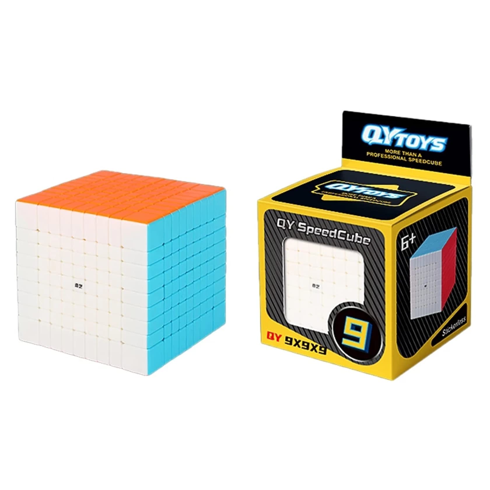 QY 9 x 9 Speed Cube 75 mm Stickerless Toys for Kids Puzzle Magic Cubo