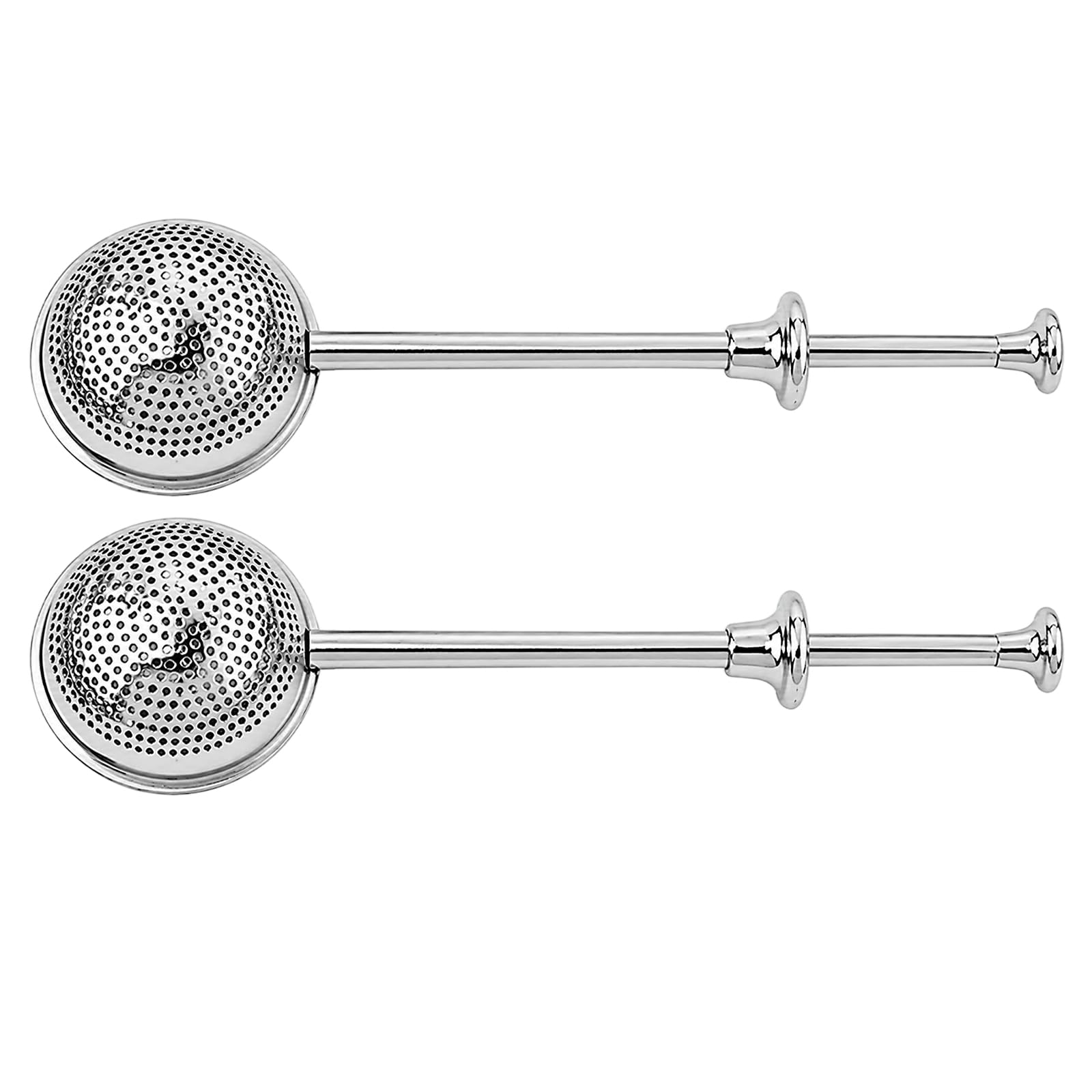 2 PCS Tea Diffusers for Loose Tea, Stainless Steel Teas Infuser and Strainer Set, Handle Design for Home Brewing and Kitchen Use, Fine Mesh Filter for Loose Leaf Teas and Culinary Ingredients