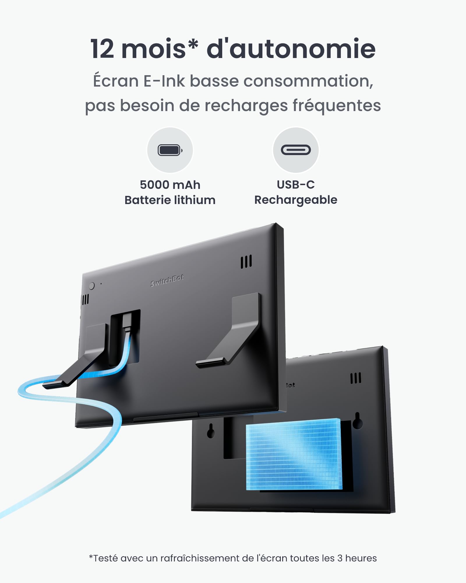 SwitchBot Tableau de bord domestique intelligent E-Ink, thermomètre hygromètre sans fil intérieur/extérieur avec calendrier, Wi-Fi 2,4GHz&BLE,compatible Google/iCloud/Outlook (2in1 Combo)