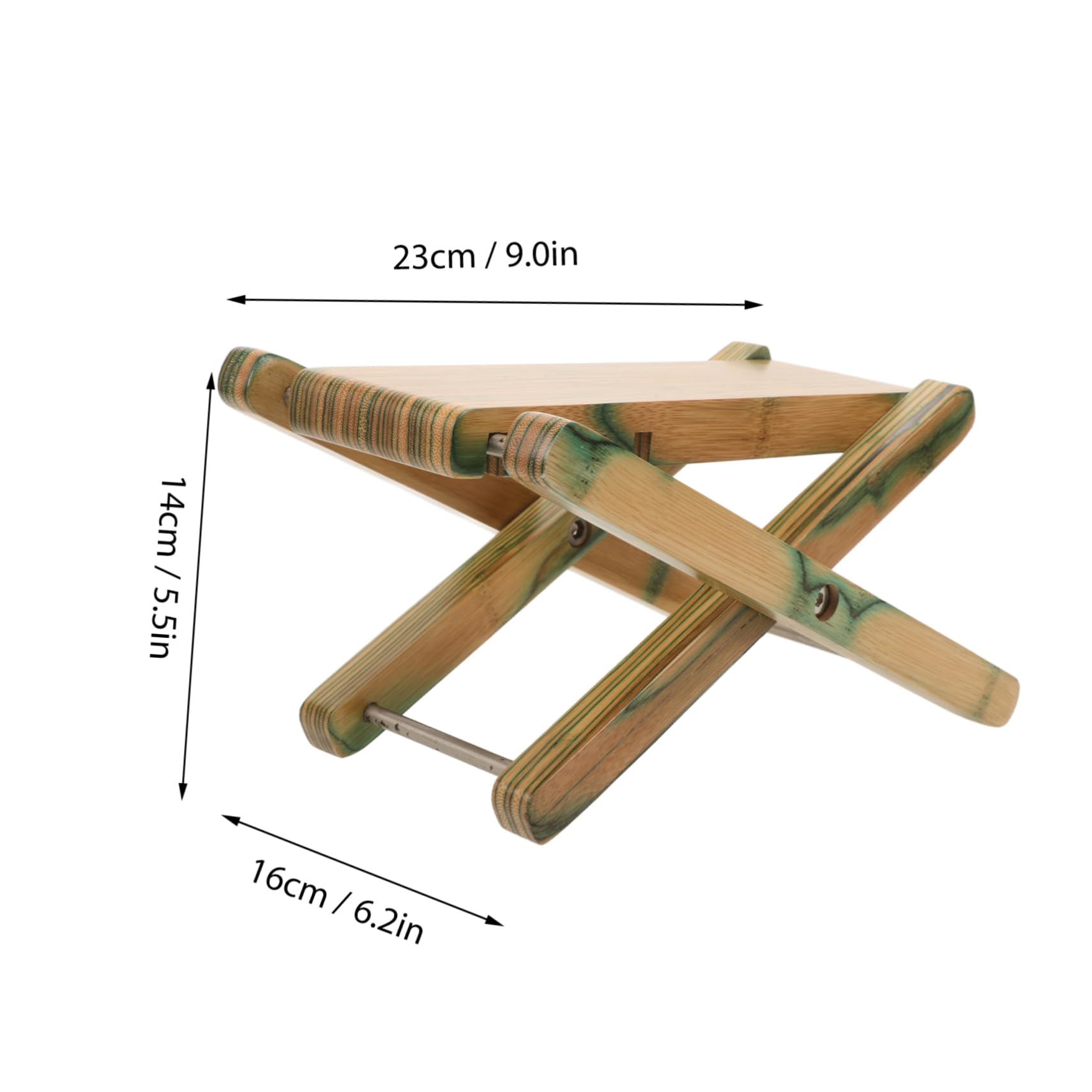 Anneome Poggiapiedi per Chitarra Regolabile in Legno Verde Pieghevole | Altezza Variabile, Facile da Riporre, Esperienza di Suono Comoda, Uso Versatile per Strumento
