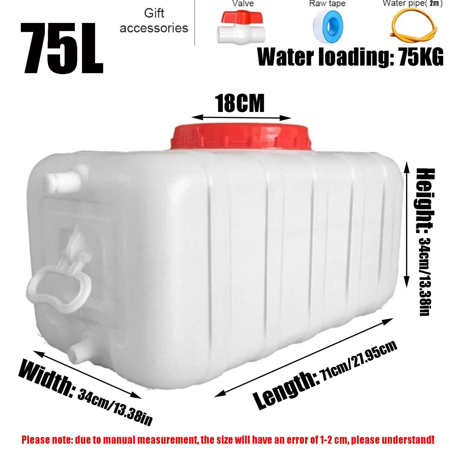 Pojemnik Przechowywania Wody Beczki Deszczówkę Zaworem 25L/50L/100L/150L/200L, Plastikowe Wiadro Przechowywania Wody Dopuszczone Kontaktu Żywnością Do Nawadniania Zewnątrz Sytuacjach Awaryjnych