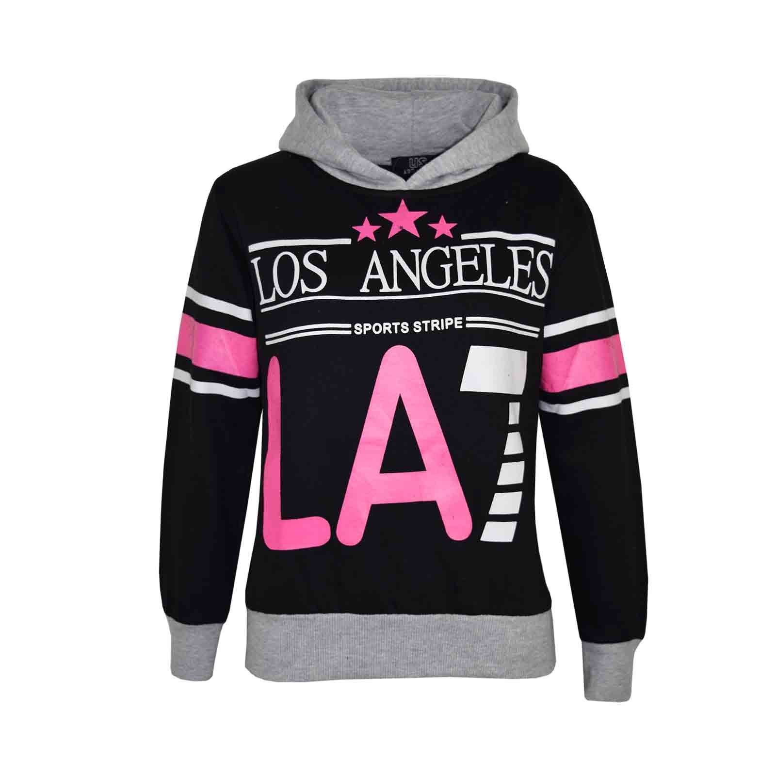A2Z 4 Kids® Enfants Filles Survêtement Los Angeles LA7 Imprimé Sweat À Capuche & Bottom Joggers Costume Âge 7 8 9 10 11 12 13 Ans