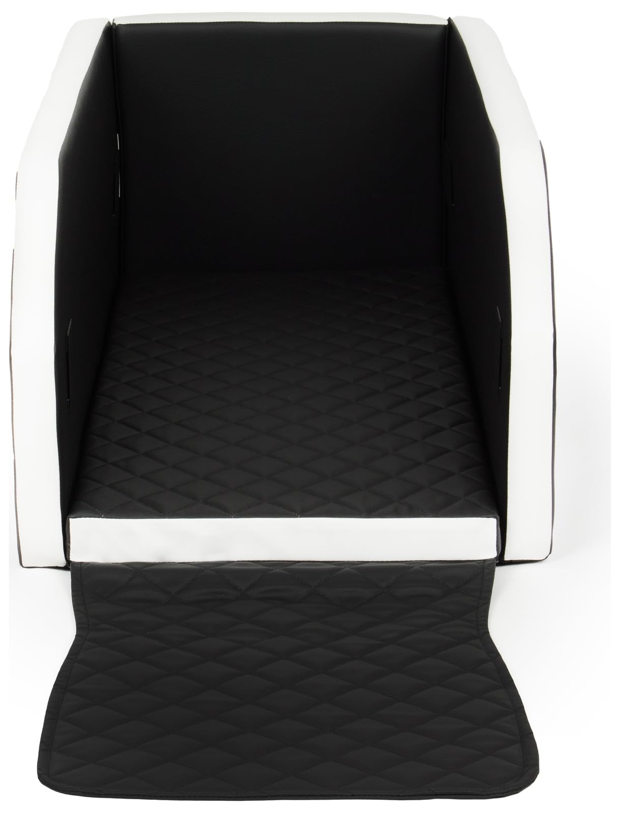 Velinda Dog car seat transporter, dog bed, car transporter, modular, folded 55x100cm (COLOUR: black - white) โ image 1