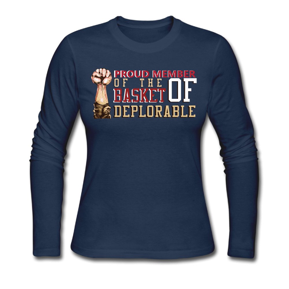 SDIFJDO Women's Basket Of Deplorable Long Sleeve T-shirts