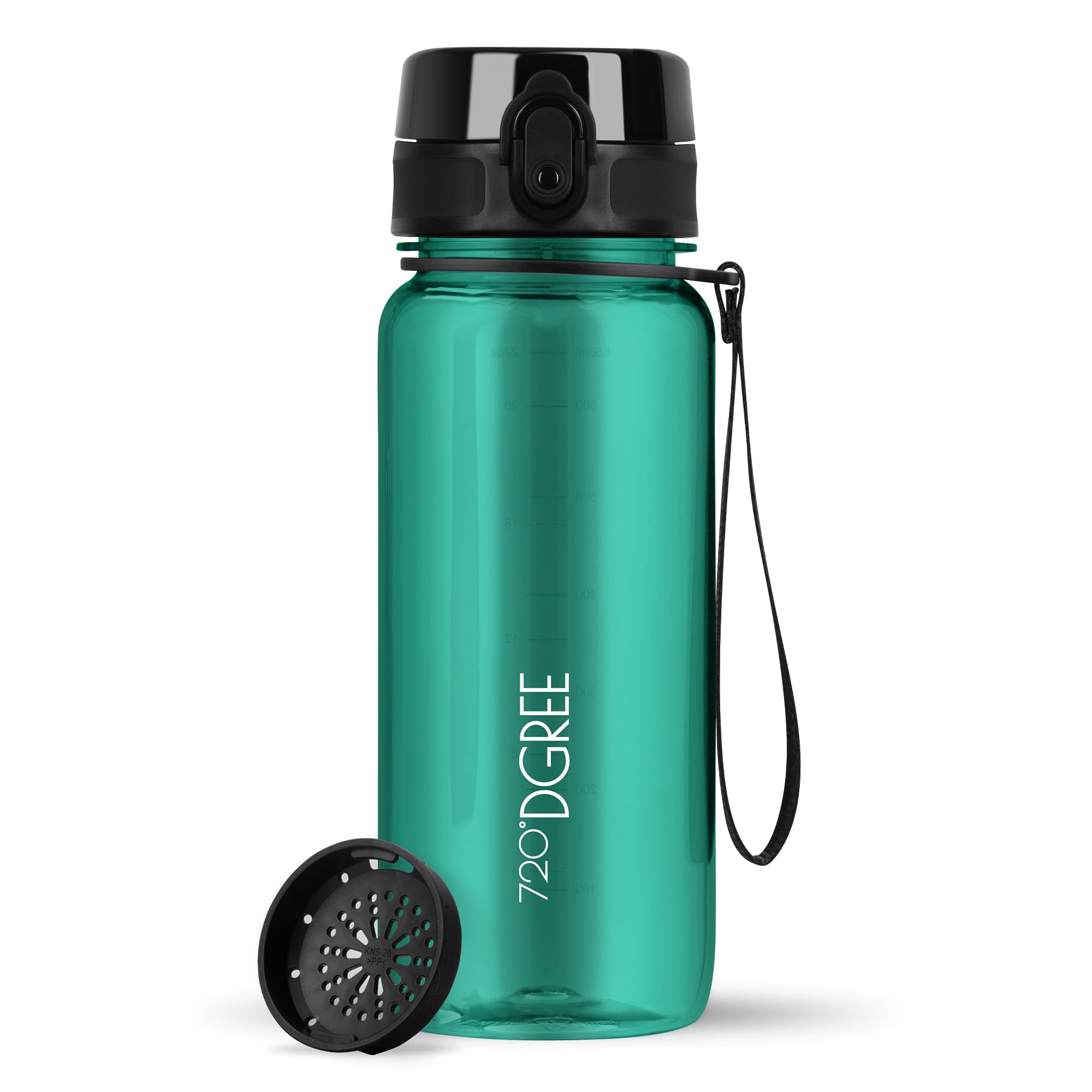 720°DGREE Botella Agua 1 Litro “uberBottle“ - Tamiz-Fruta, softTouch - Sin BPA, Prueba de Fugas, Reutilizable - Cantimplora, Water Bottle ideal para Deporte, Fitness, Gimnasio, Senderismo, Ciclismo — view 19