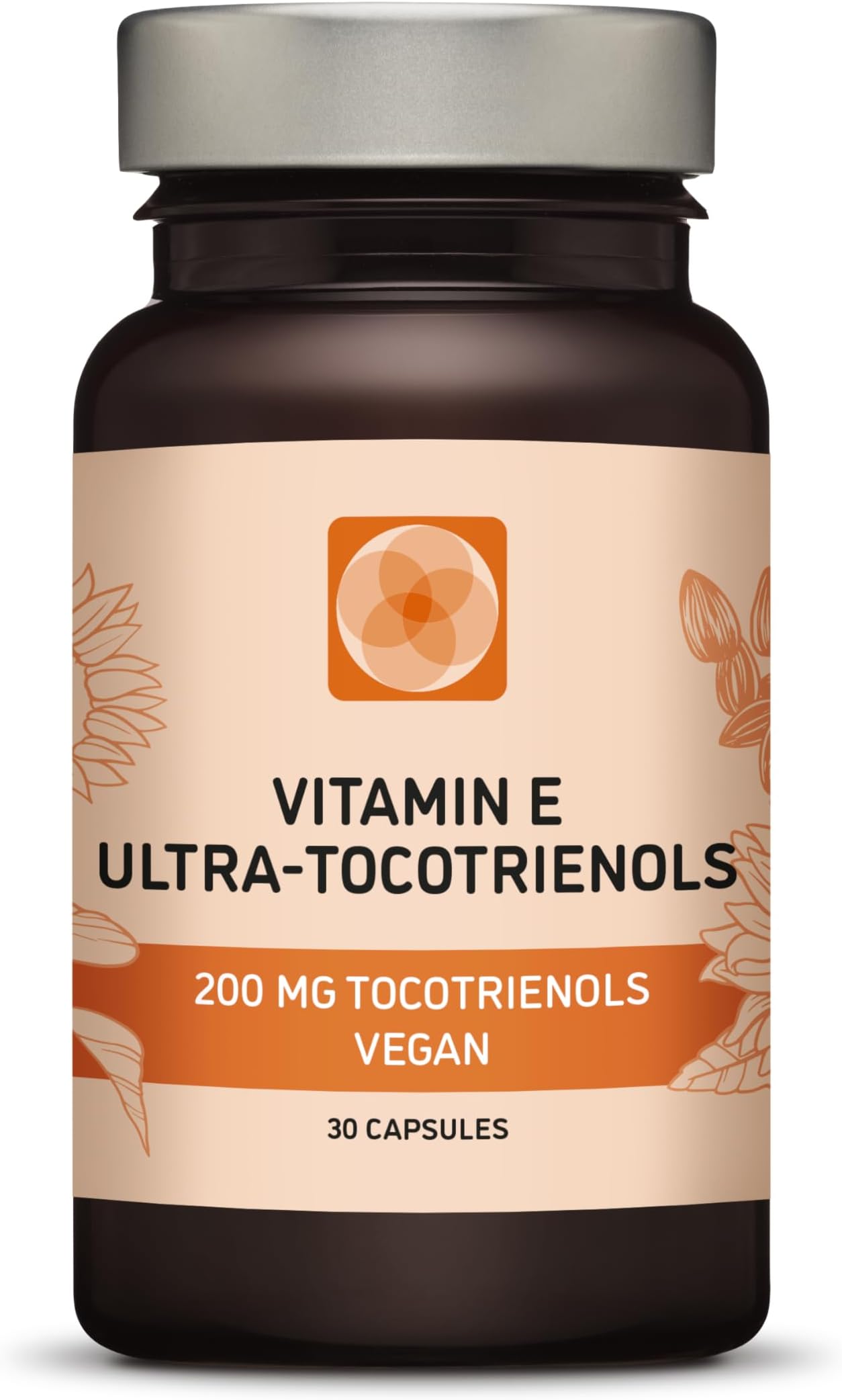 Ultra Tocotrienol 200mg Vitamin E Vegan – All 4 tocotrienols - Alpha Tocotrienol + Beta Tocotrienol + Gamma Tocotrienol + Delta Tocotrienol – No Tocopherols (30)