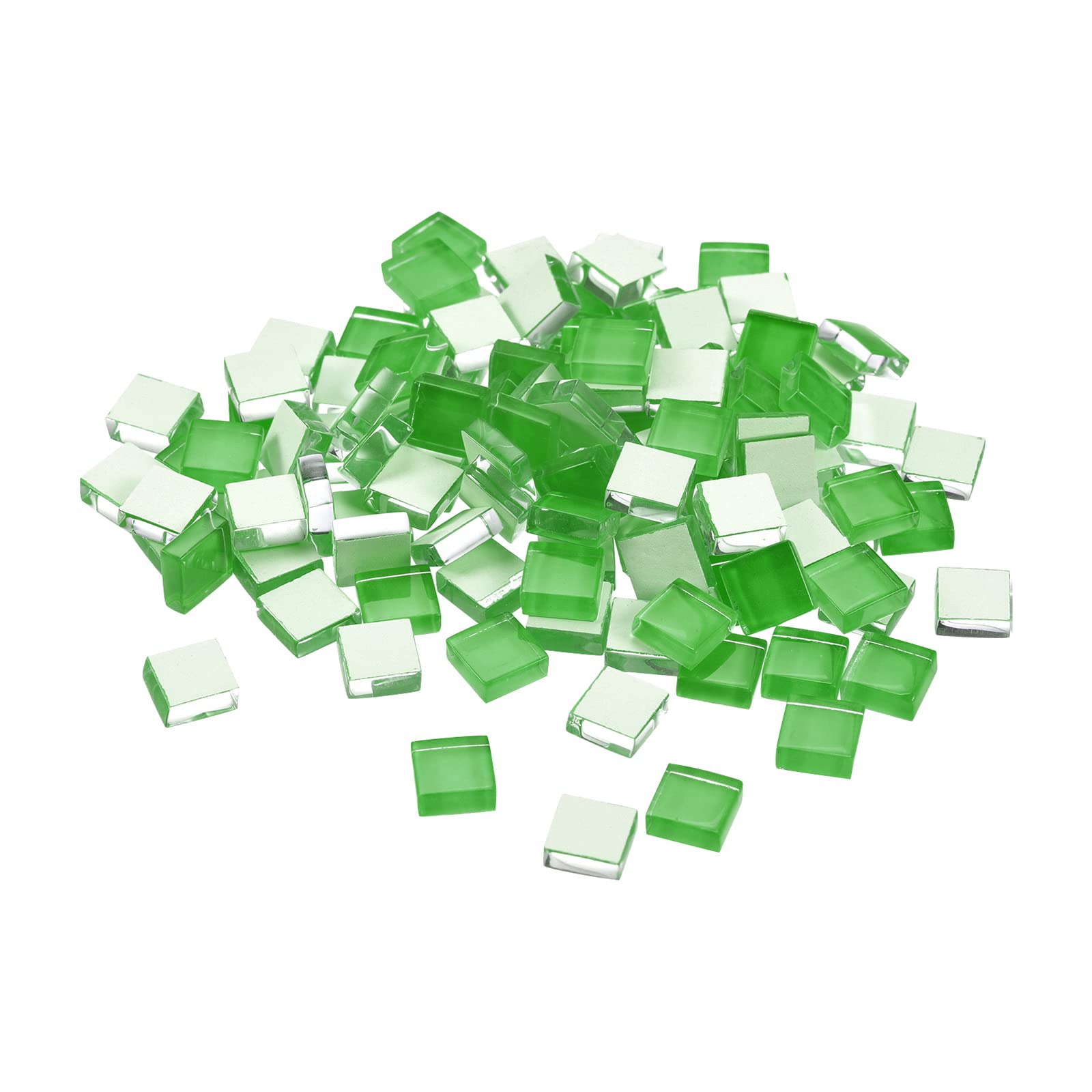 sourcing map Mosaic Tiles, Micro Glass Tiny Mini Mosaic Tile DIY Hobbies Handmade Crystal Free Stone Craft Material Creativity (Green Pack of 440)