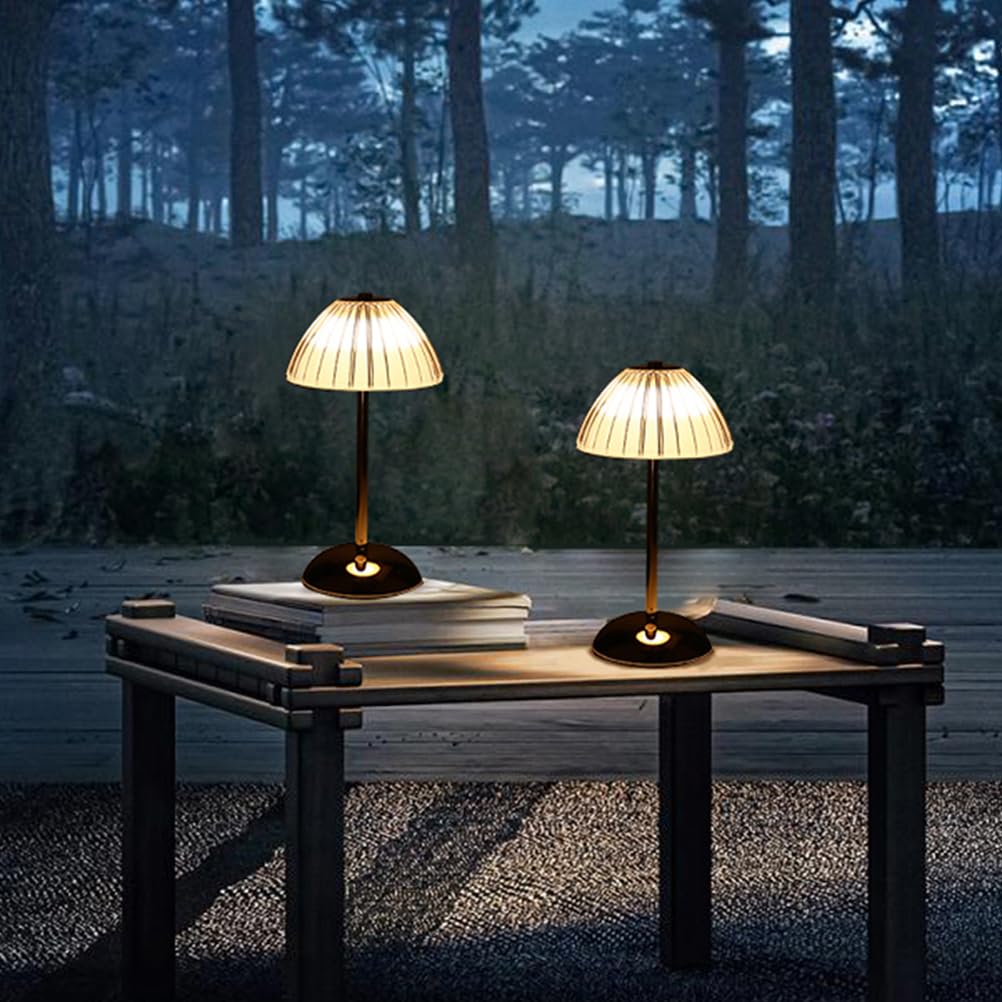 AoLa Vintage Tischlampe Kabellos Dimmbar Touch Tischleuchte Akku LED Aufladbar 1800mAh Batteriebetrieben Nachttischlampe Ohne Kabel Gold Tischlampe für Wohnzimmer Schlafzimmer Bar Hotel Zuhause