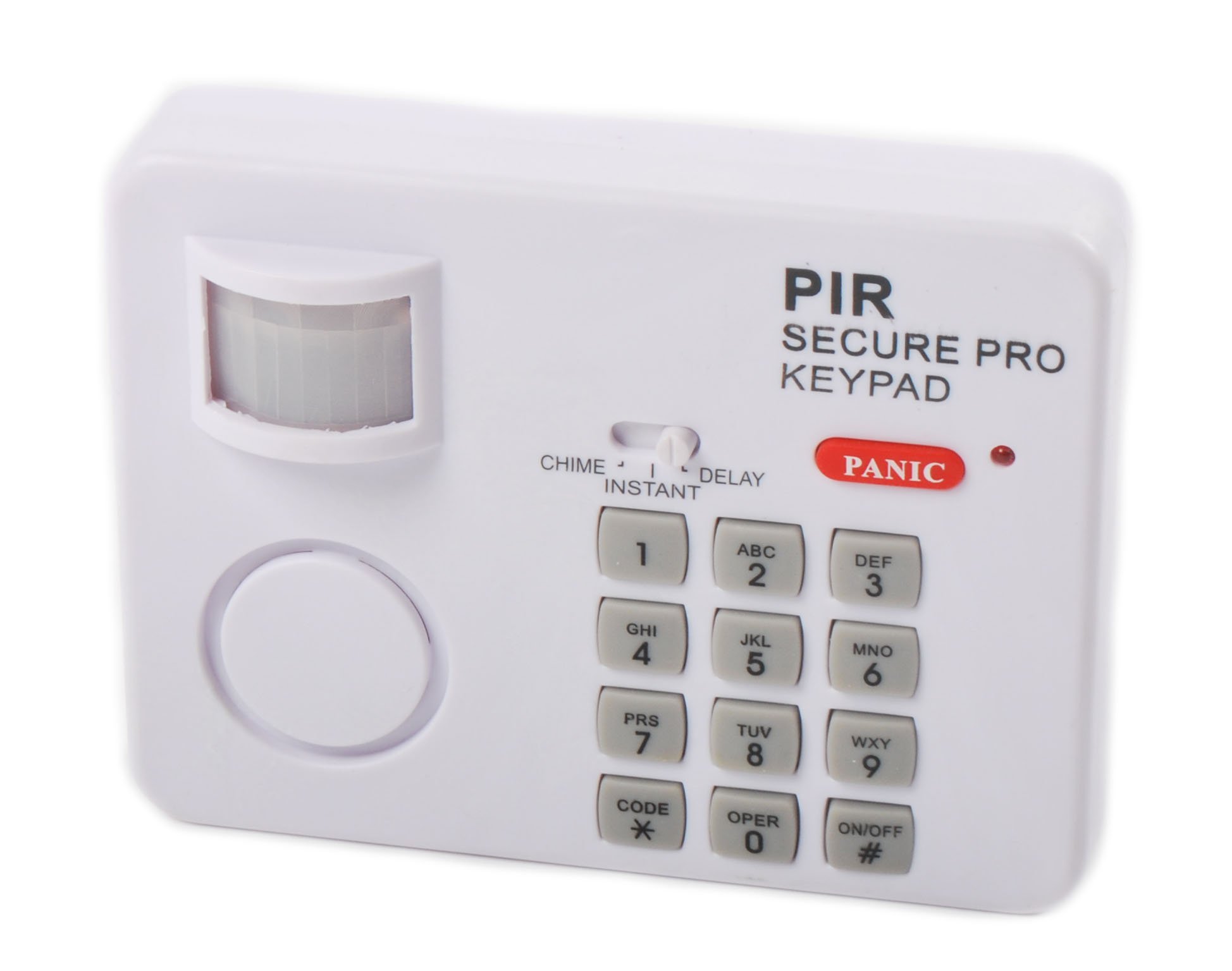 Onlinediscountstore White Wireless Motion Sensor Alarm Pir Security Keypad Home Garage Shed Caravan