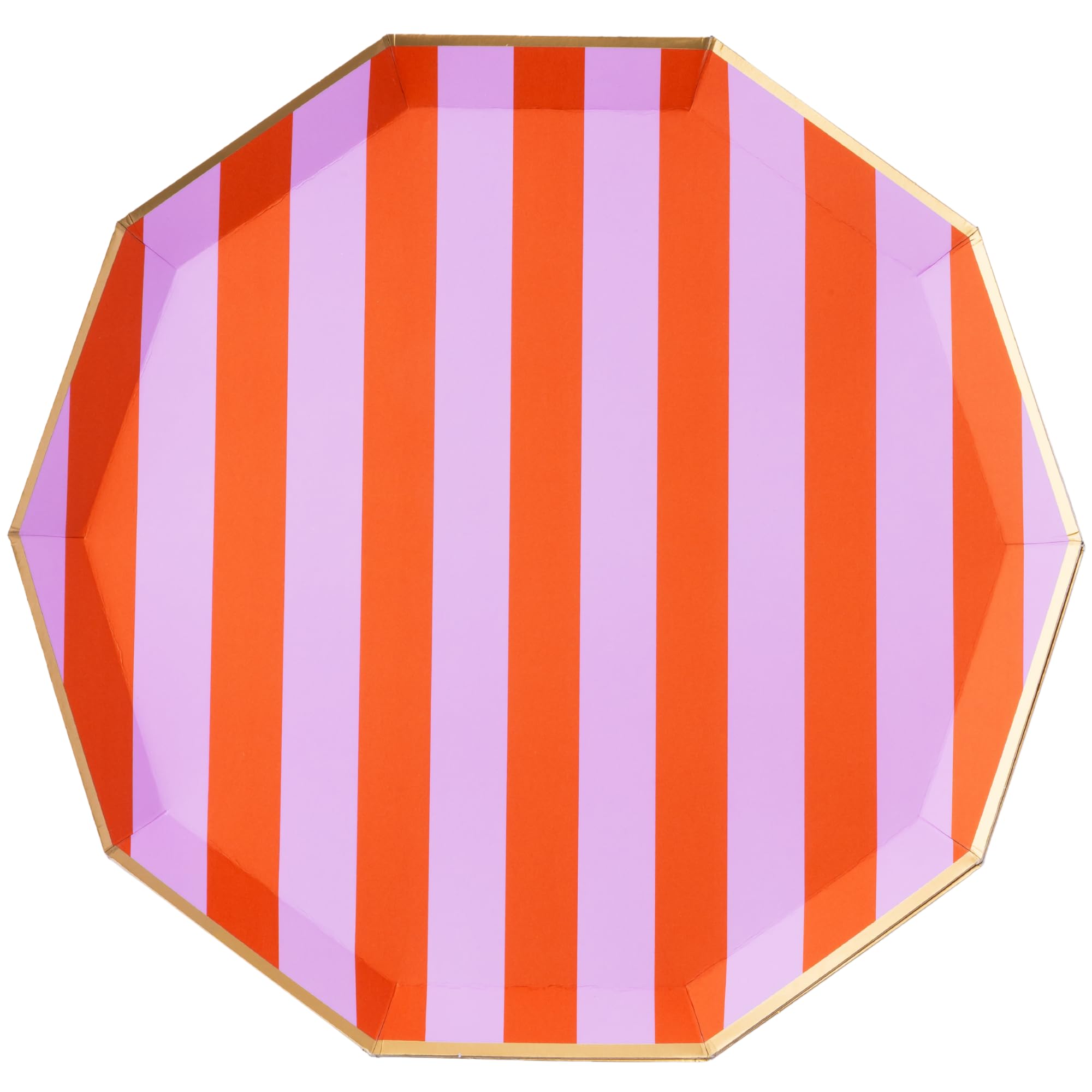 Bonjour Fete Bonjour Fête Orange & Purple Cabana Stripe Large - tableware | Mubboo