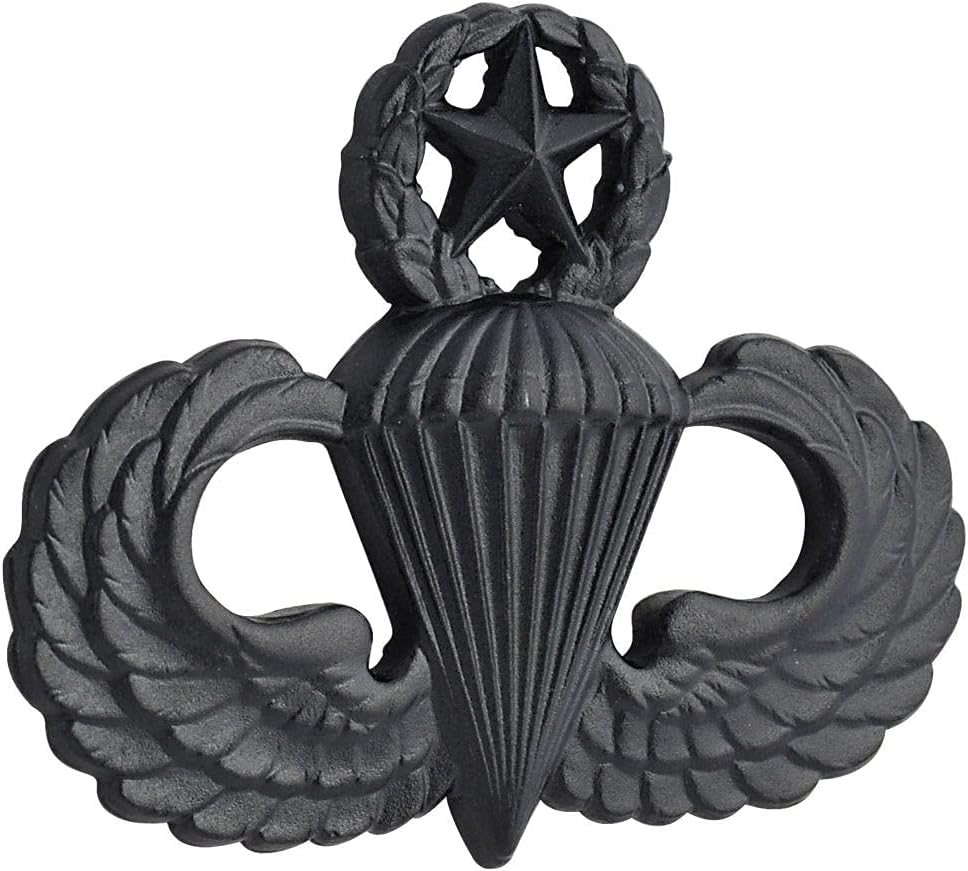 MEDALS OF AMERICA EST. 1976 Army Master Parachute Badge Full Size Black Finish