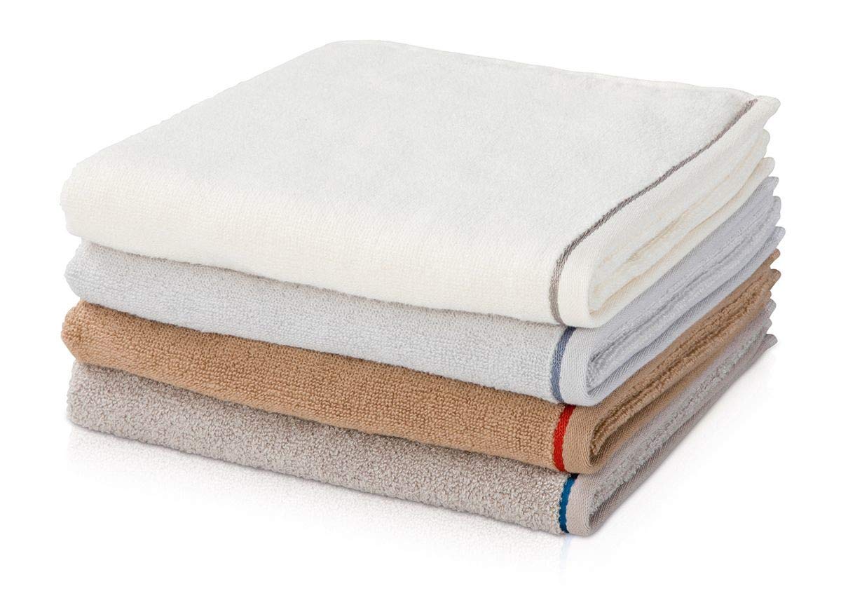 Möve Cashmere & Cotton wash glove 50 x 100 cm made of 85% cotton / 12% modal / 3% cashmere, ivory, Moonlight, 30 x 50 cm - Image 3