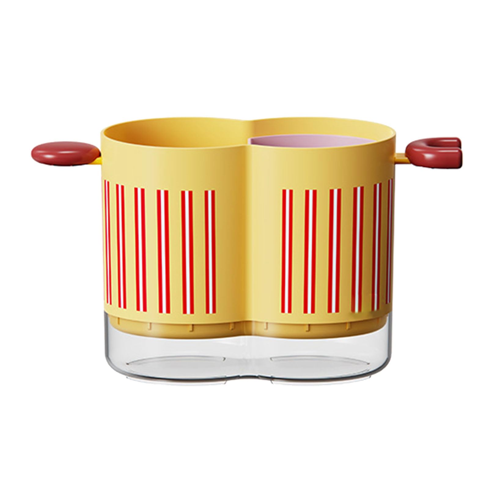TFAOYS Space-Saving Compartment Kitchen Water-Resistant Utensil Holder with Detachable Chopstick Grids ABS/PET/PP Utensils Drainage Container