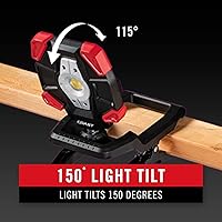 Vista 6 de Coast CL20R 1750 lúmenes recargable de doble potencia giratoria LED abrazadera magnética luz con haz de inundación gran angular, negro/rojo