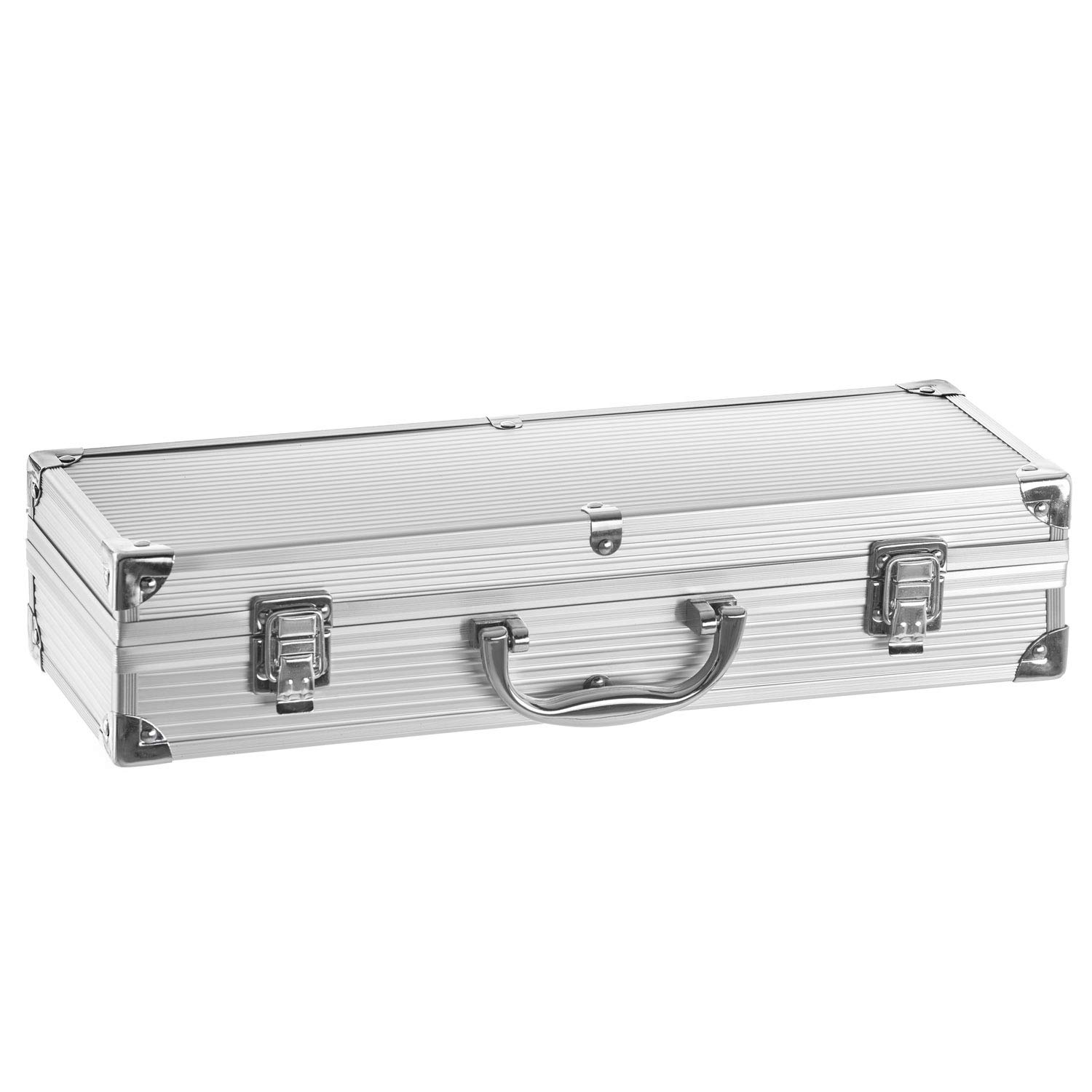 Ensemble de Couverts Professionnels pour Grill en Acier Inoxydable Boîtier de Grill 5 pièces Accessoires pour barbecue avec Brosse à Griller
