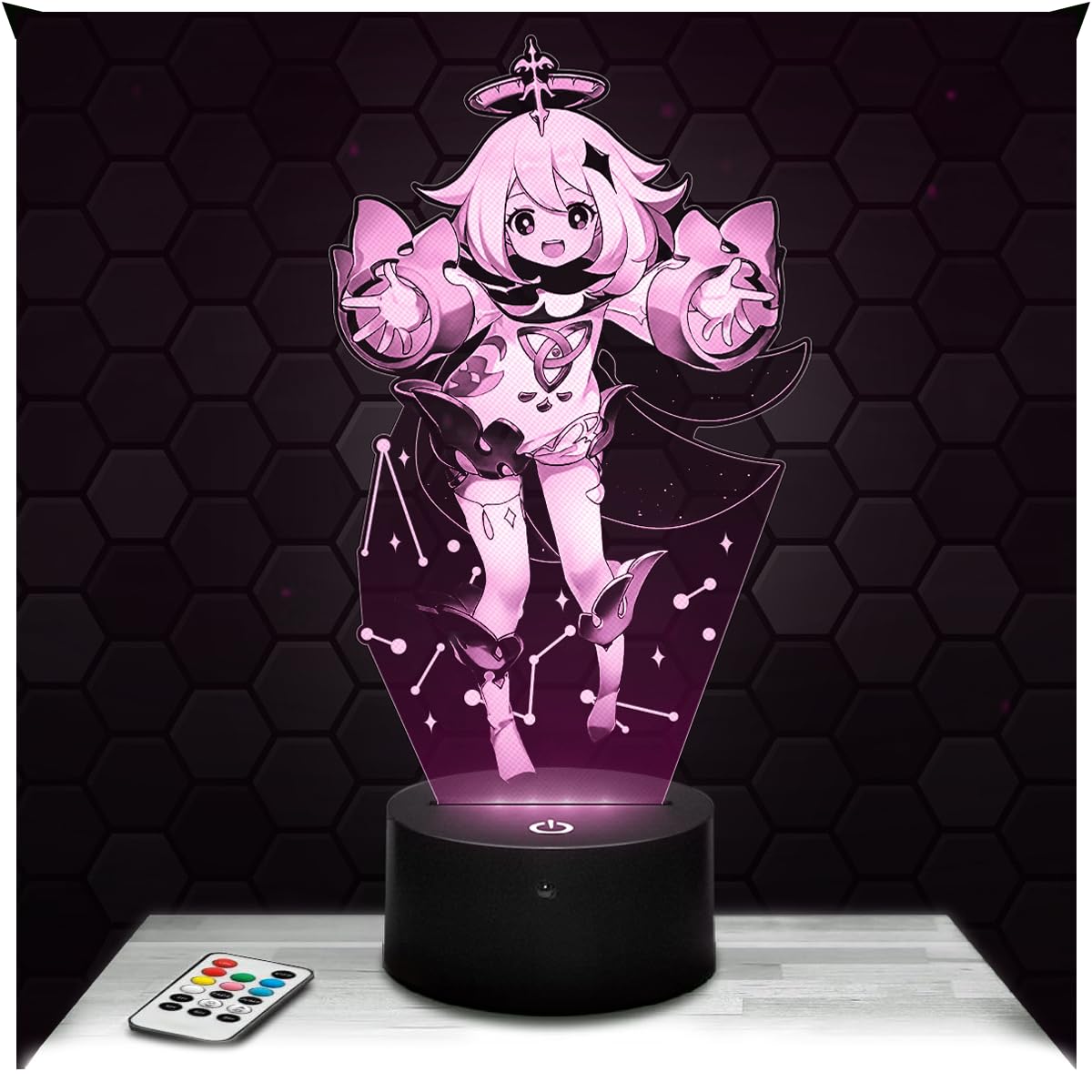 Lampephoto.fr - Pai mon 3D Lamp, Night Light 3D LED Illusion Lamp, Gaming Gamer Video Games, Gift idea for Boy's and Girl's Room, Night Light for Children's and Adult's Bedroom, Original Gift