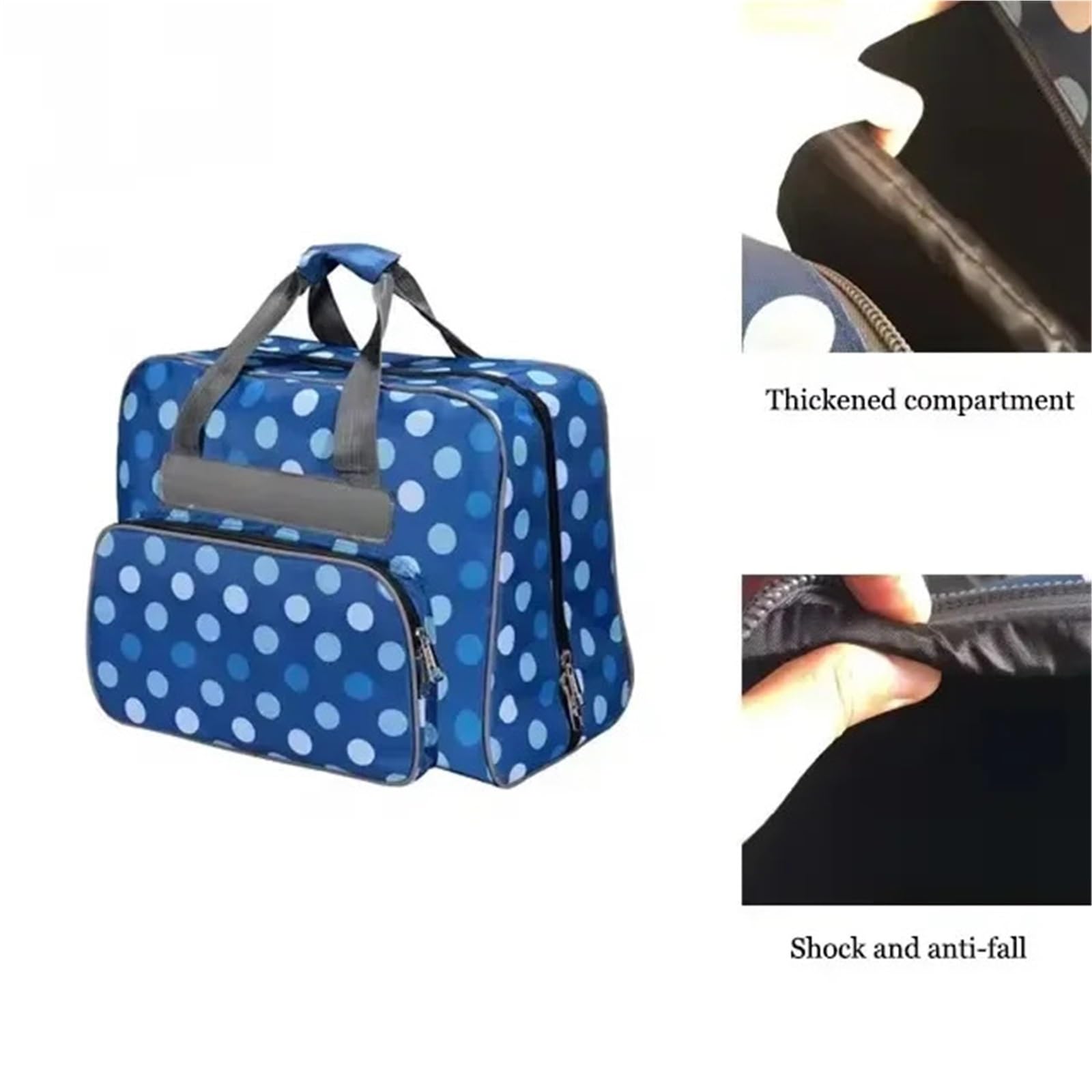 Bolsa para Máquina De Coser Bolsa de Tejer, Bolsa Almacenamiento for máquina Tela Oxford, Bolso for Herramientas Costura Gran Capacidad, Funda for, Accesorios(Blue)