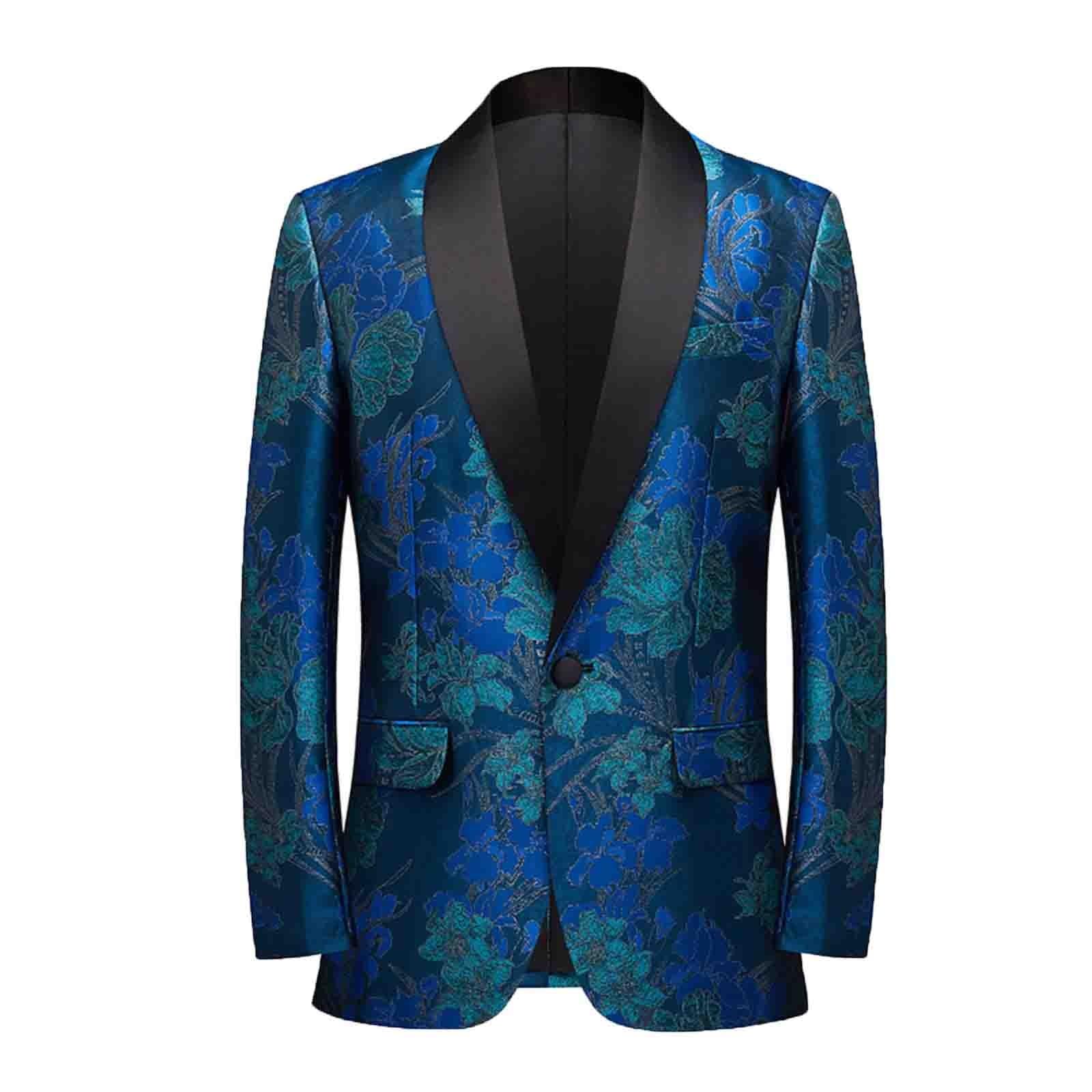 Giacca Uomo Con Paillettes - Smoking Elegante Con Motivo Stereoscopico Per Matrimoni E Feste - Foto 5
