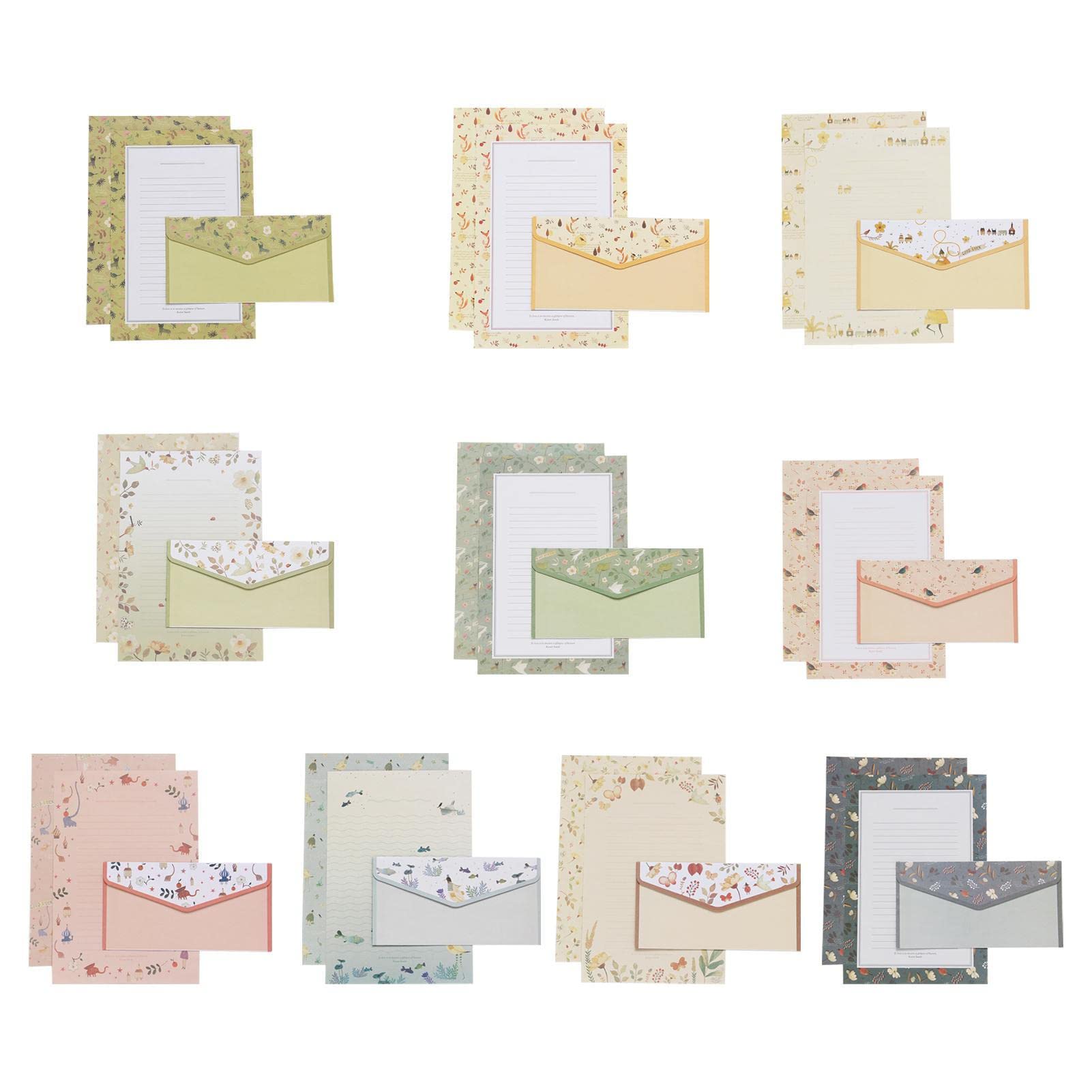 Bexdug A Writing Stationery Paper With Envelopes - 5 Letter Writing | Stationery Papers Nd Envelopes Set Includes 30 Stationery Envelopes 60 Lined Stationery Writing Paper