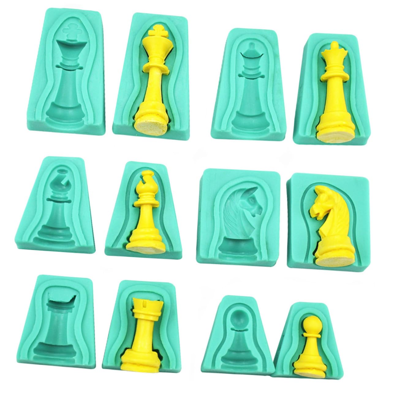 Sosoport Moldes de Silicona Pack de 12 Resistentes hasta 230°C Moldes para Chocolate Fondant Jabón y Repostería Fáciles de Limpiar para Fiestas y Hogar