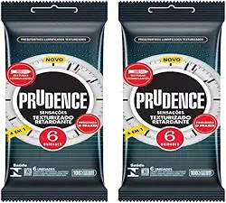 Preservativos Texturizado Retardante 52mm Kit 12 Camisinhas Prudence
