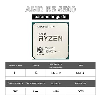 CPU AMD Ryzen 5 5500 CPU NEW s-l400.jpg