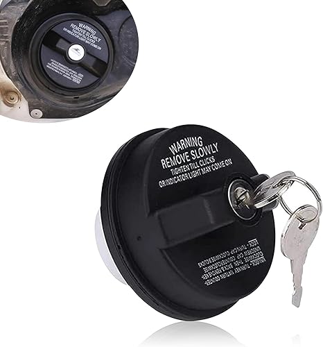 Paquete de 1 tapa de gasolina para automóvil con cerradura, cubierta impermeable y duradera para tanque de combustible con llaves, instalación