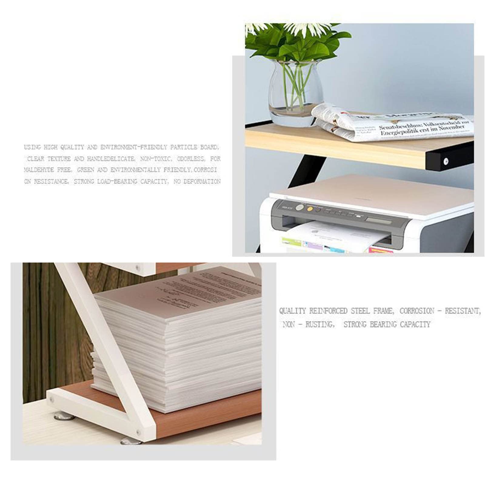 Soporte para Impresora Organizador espacial anti-skid almohadillas antideslizantes de soporte de impresora como estante de almacenamiento estante de libros estante de archivo estante de almacenamiento