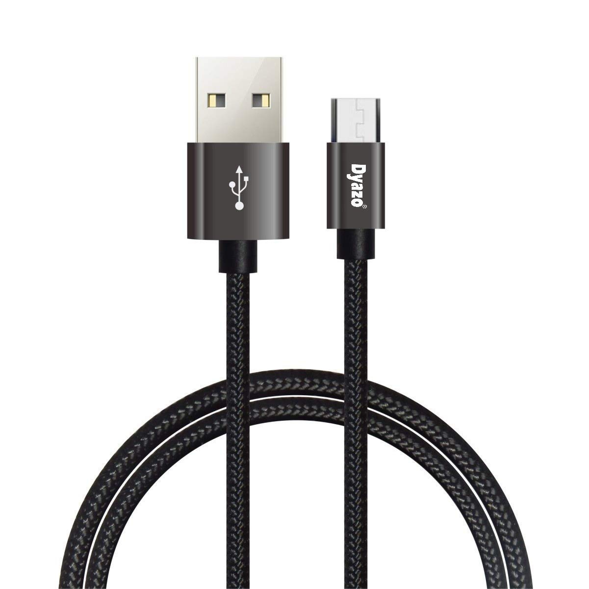 Dyazo 2.4 Amp Nylon Braided Fast Charging USB Cable for Micro USB Android Devices with Built-In IF Compliant Chip for Charging and Sync 1 Meter, Black (B0DDQGSMGM) Amazon Price History, Amazon Price Tracker