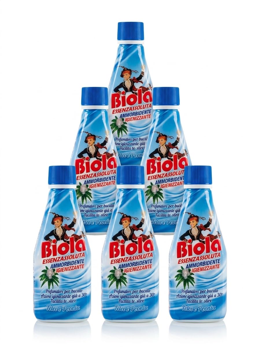 Ammorbidente Igienizzante Profumo Felce e Peonia, 300 ml, Set da 2, 4 o 6 Confezioni (Set da 6 Pezzi)